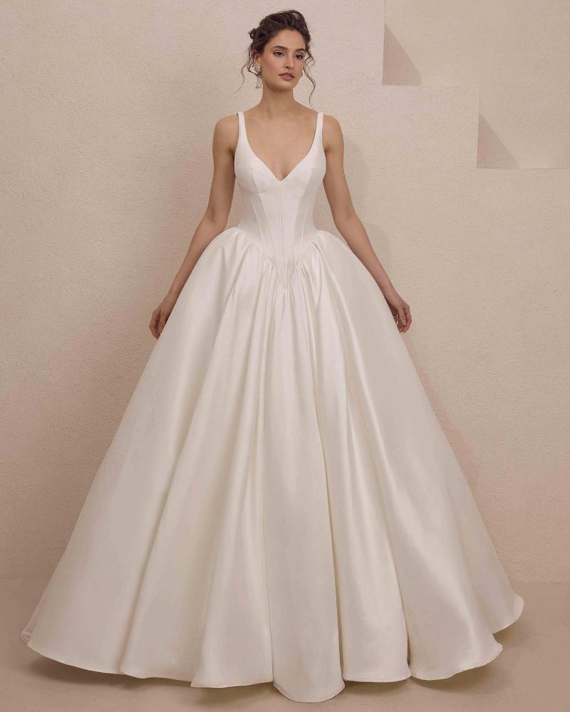 Style B25234 - Calla Blanche Wedding Dress - White Rose Bridal Newark NJ (view 4)